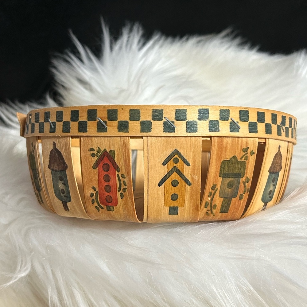 Handcrafted Birdhouse Basket